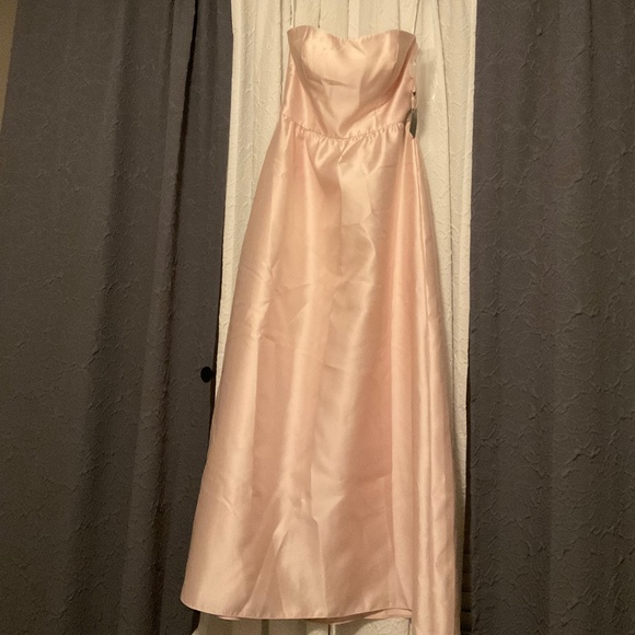 Full Length strapless sateen blush pink bridesmaid's/ special occasion dress - Picture 1 of 9